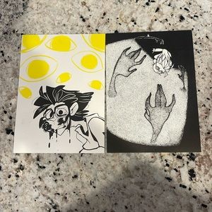 Black and Yellow Duo Art Prints by WindyWallflower